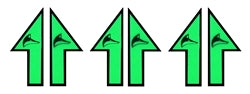Illuminating Hose Arrow Stickers (Sheet of 6)